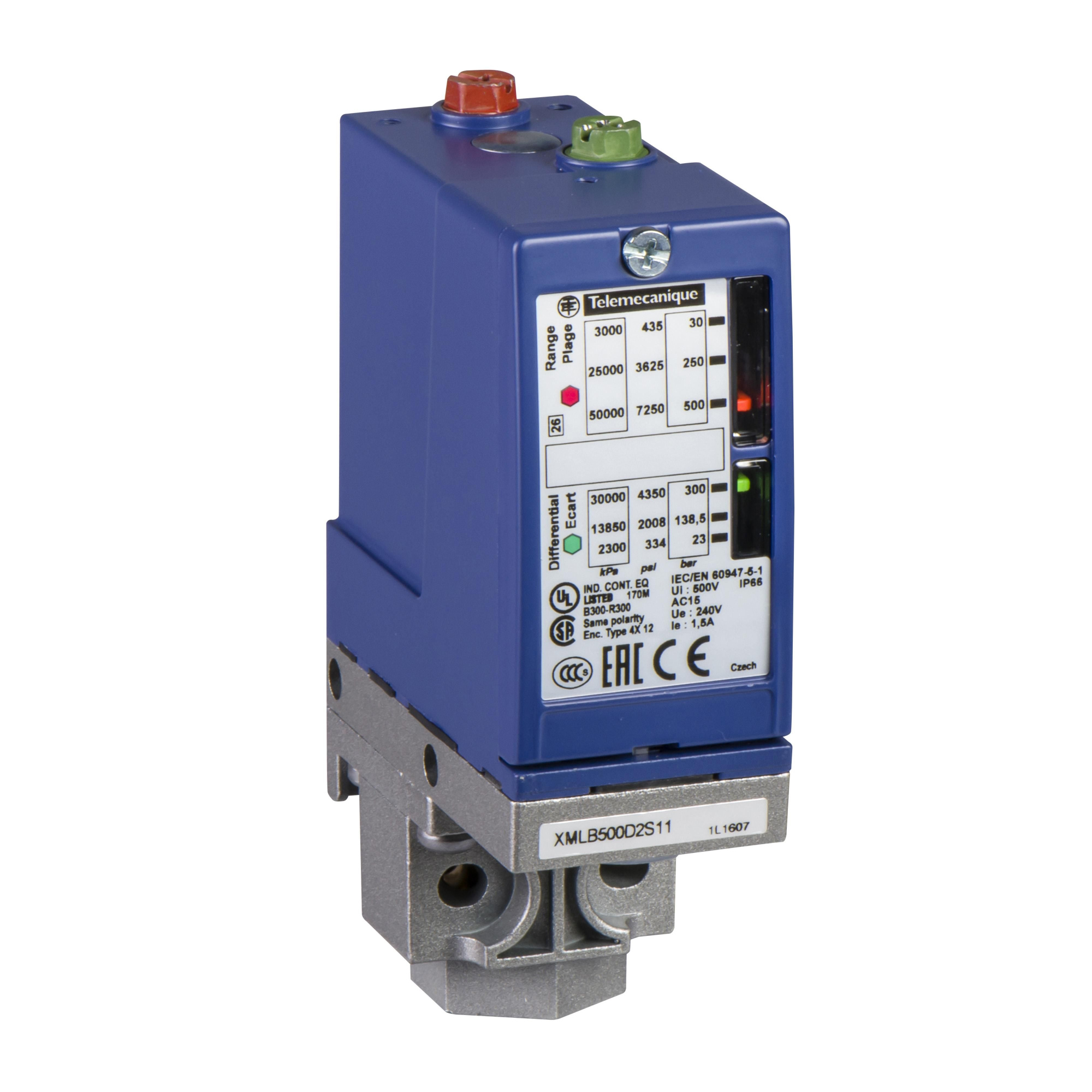 Выключатель давления, 1 бар Schneider Electric, XMLBM02V2C11