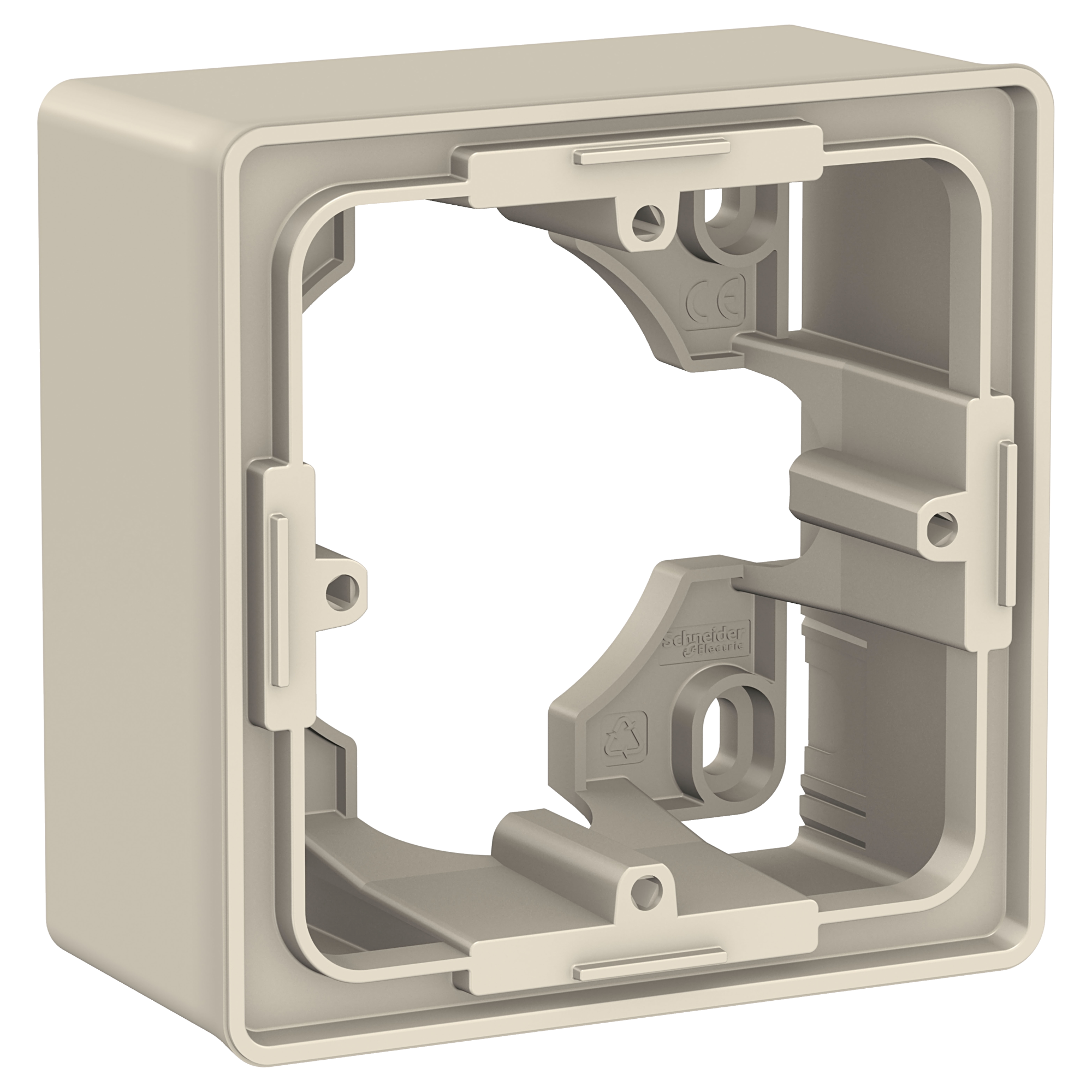 Коробка 1-постовая для открытой установки (бежевый) Unica New Schneider Electric, NU800244
