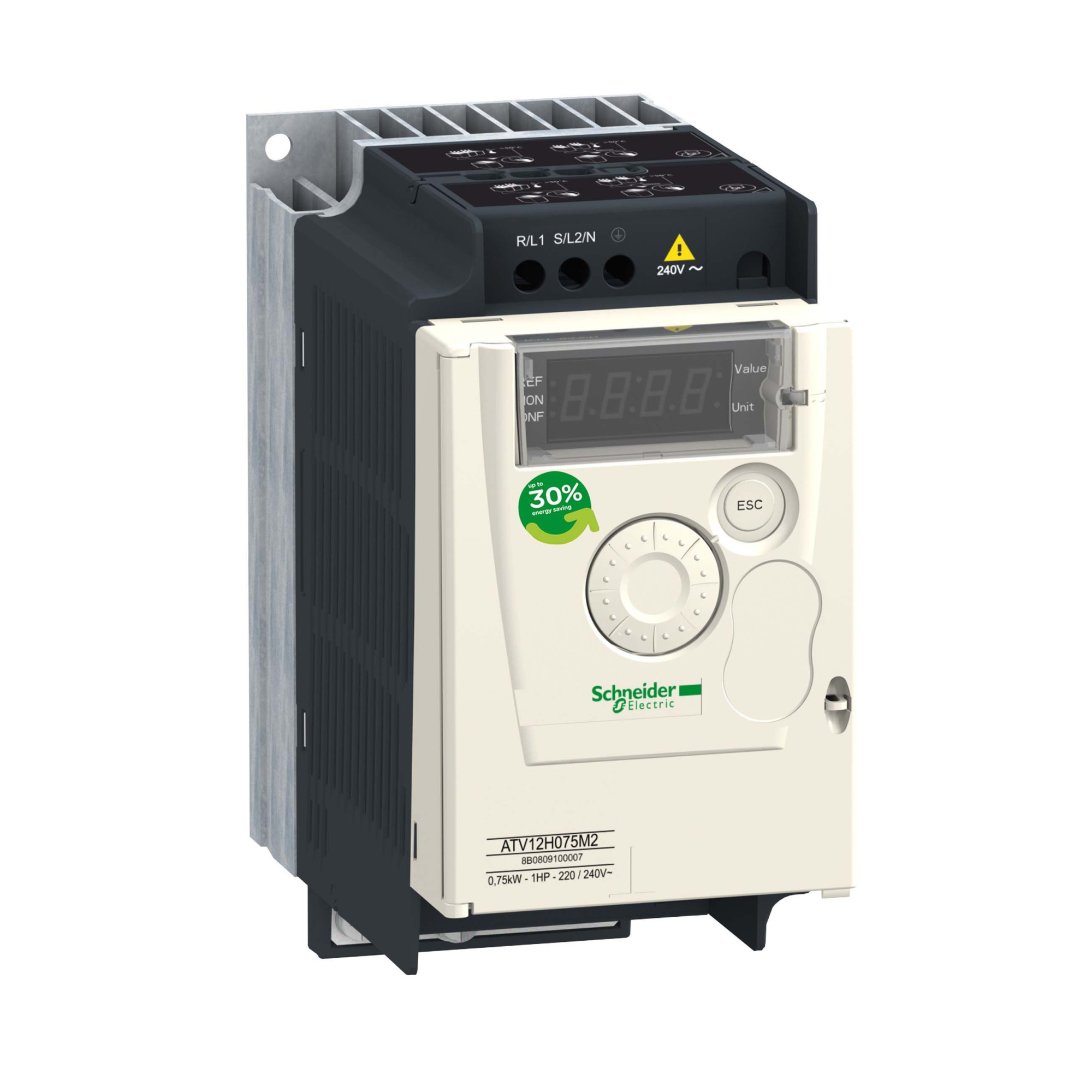 Преобр частоты atv12 0.55квт 240в 1ф 14ш Schneider Electric, ATV12H055M2TQ