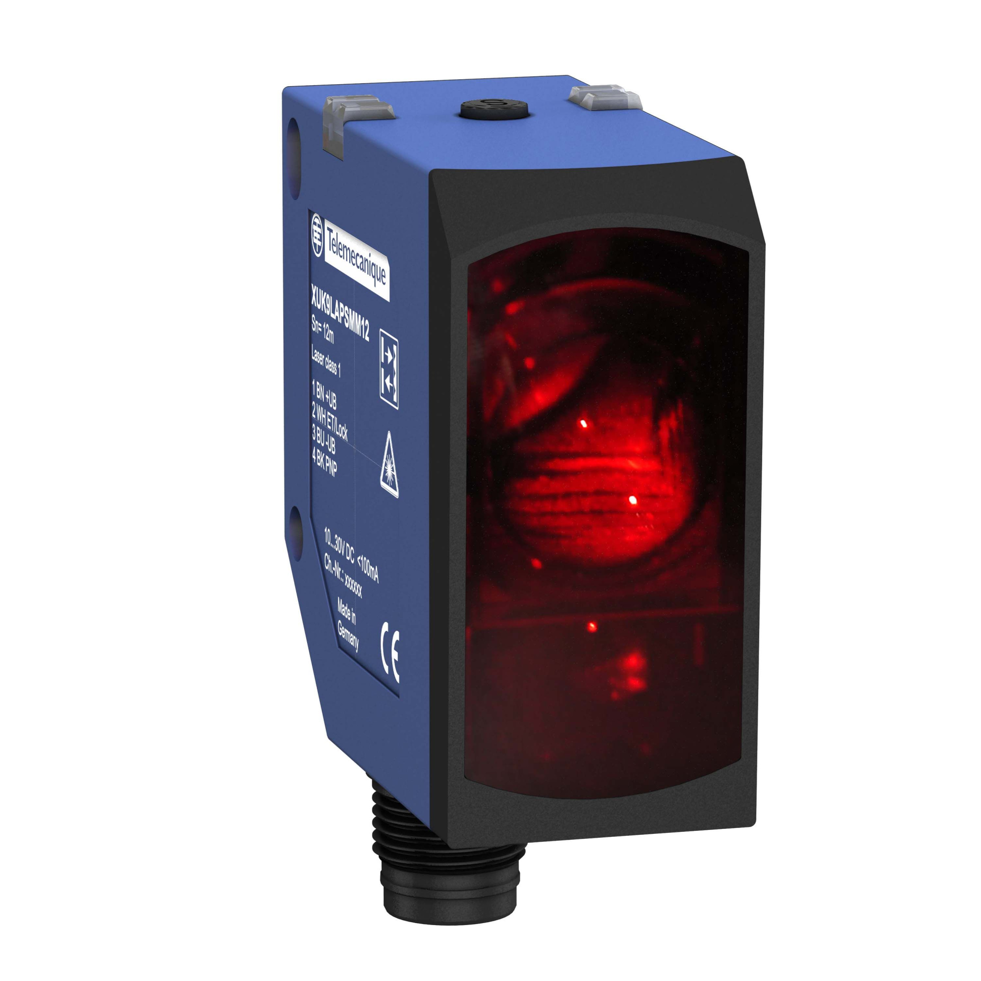 Лазерный фотодатчик, 14 м, =10-30 в, м12, pnp, поляр. отраж., но или нз програм. Schneider Electric, XUK9LAPSMM12