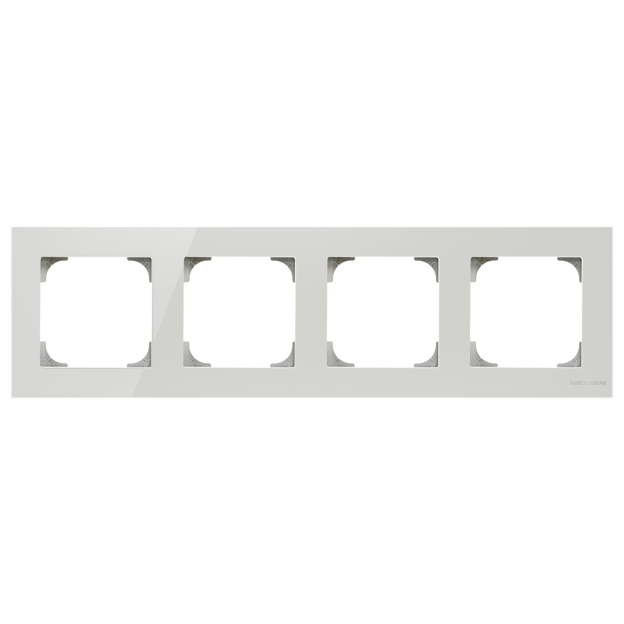 8574 CB Рамка 4-постовая (стекло белое) SKY ABB, 2CLA857400A3001