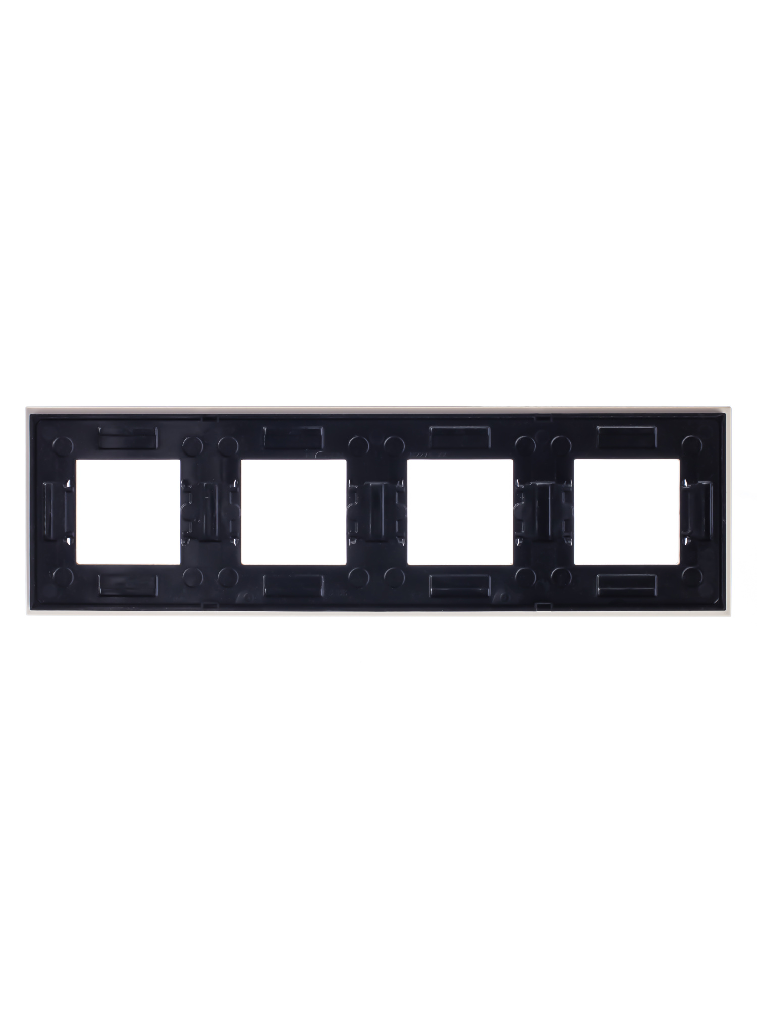 N2274 CP Рамка 4-постовая, 2-модульная (стекло Жемчужное) Zenit ABB, 2CLA227400N3501