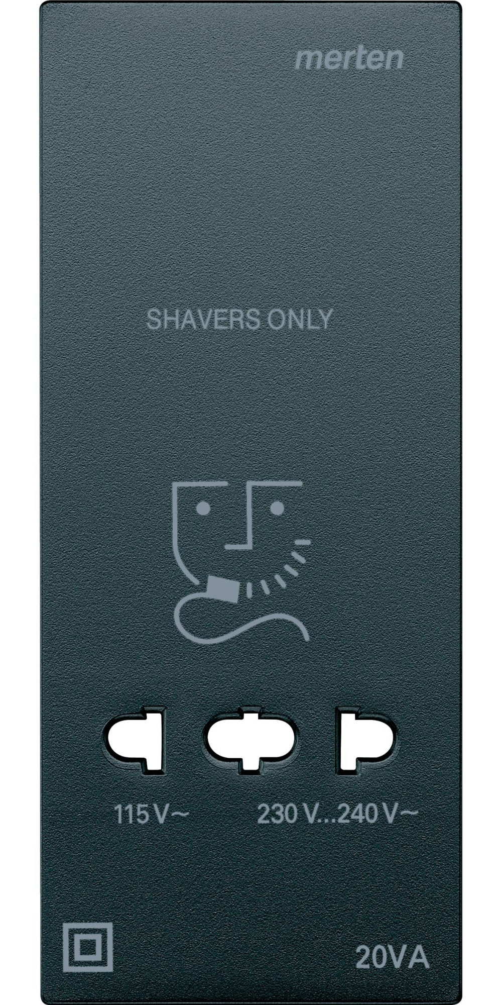 Накладка розетки для электробритвы, sm (антрацит) Merten Schneider Electric, MTN213514