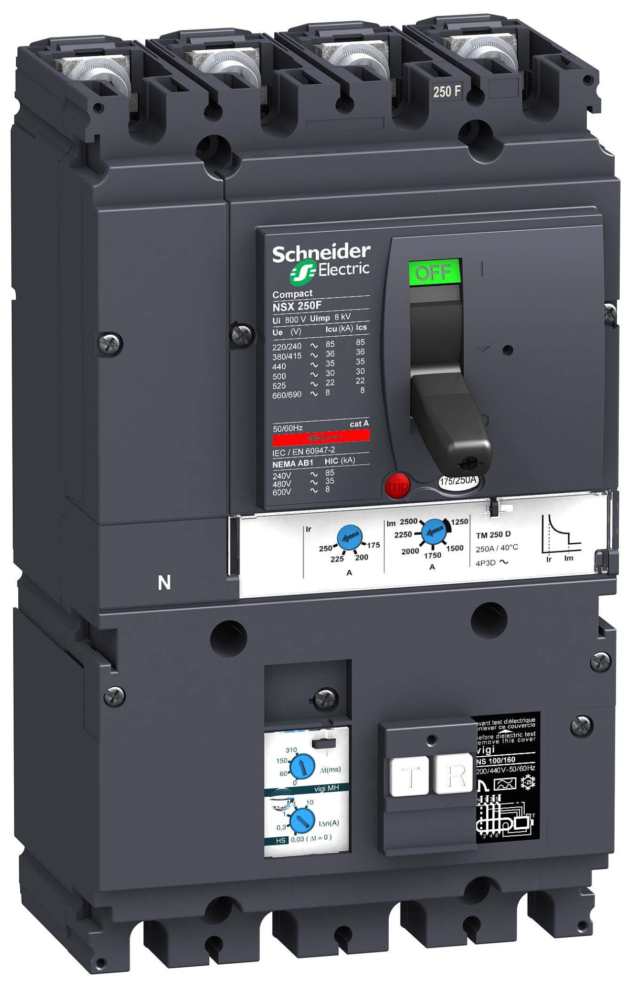 4п3т автом. выкл. tm160d vigi mh nsx250f Schneider Electric, LV431942