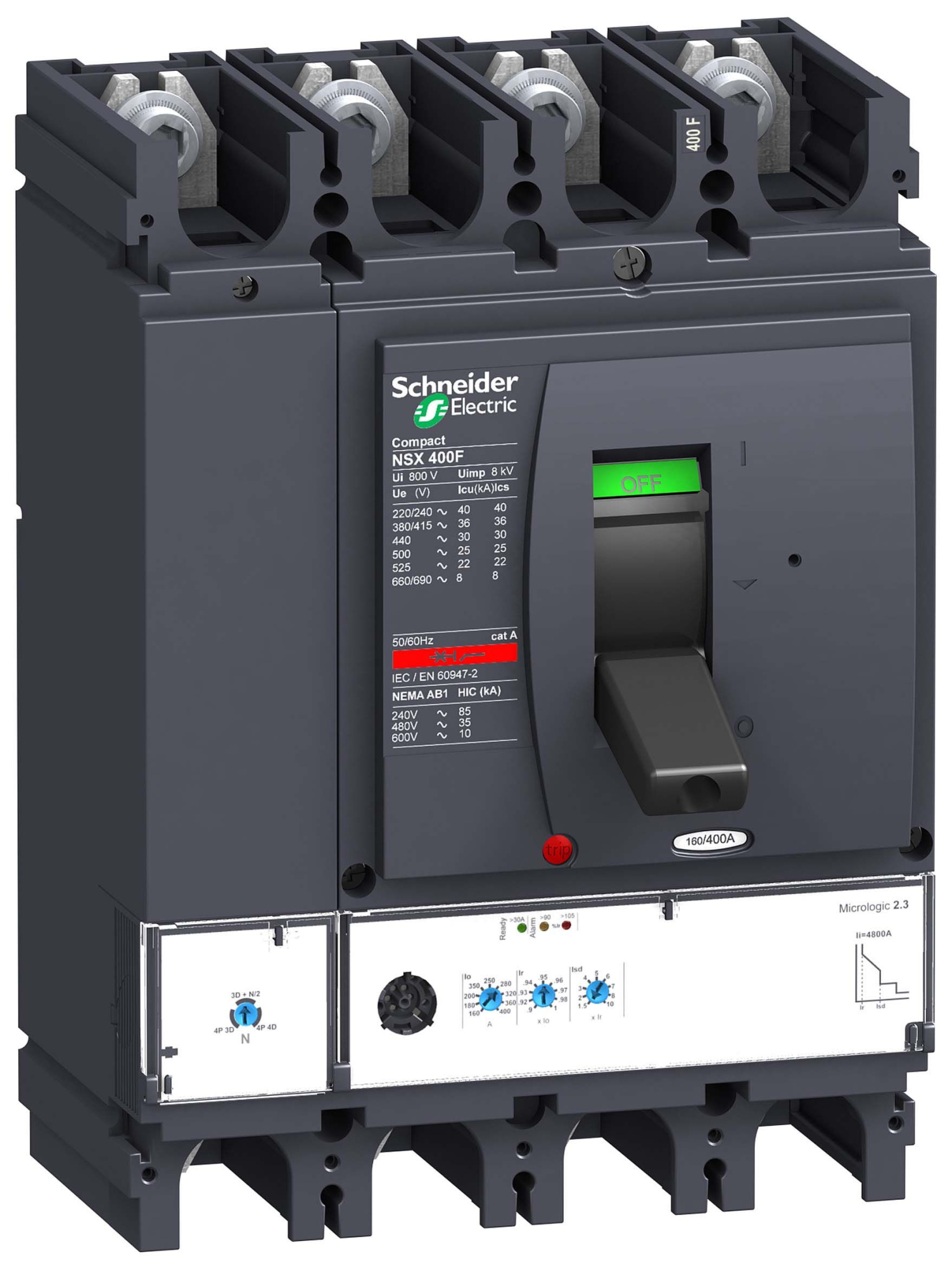 4п4т авт. выкл. micr. 2.3 250a nsx400n Schneider Electric, LV432708