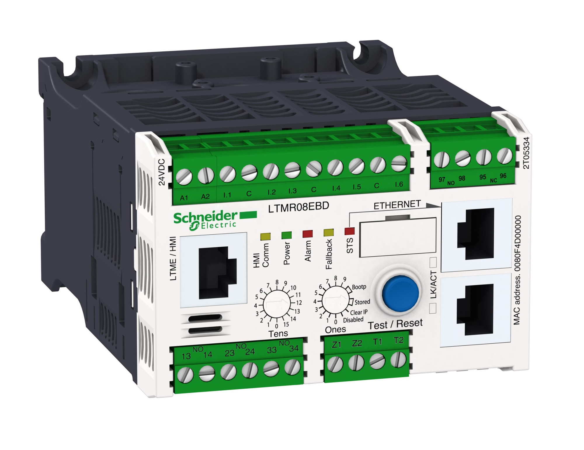 Рел.tesys t ethernet tcp/ip 0.4-8a 24vdc Schneider Electric, LTMR08EBD