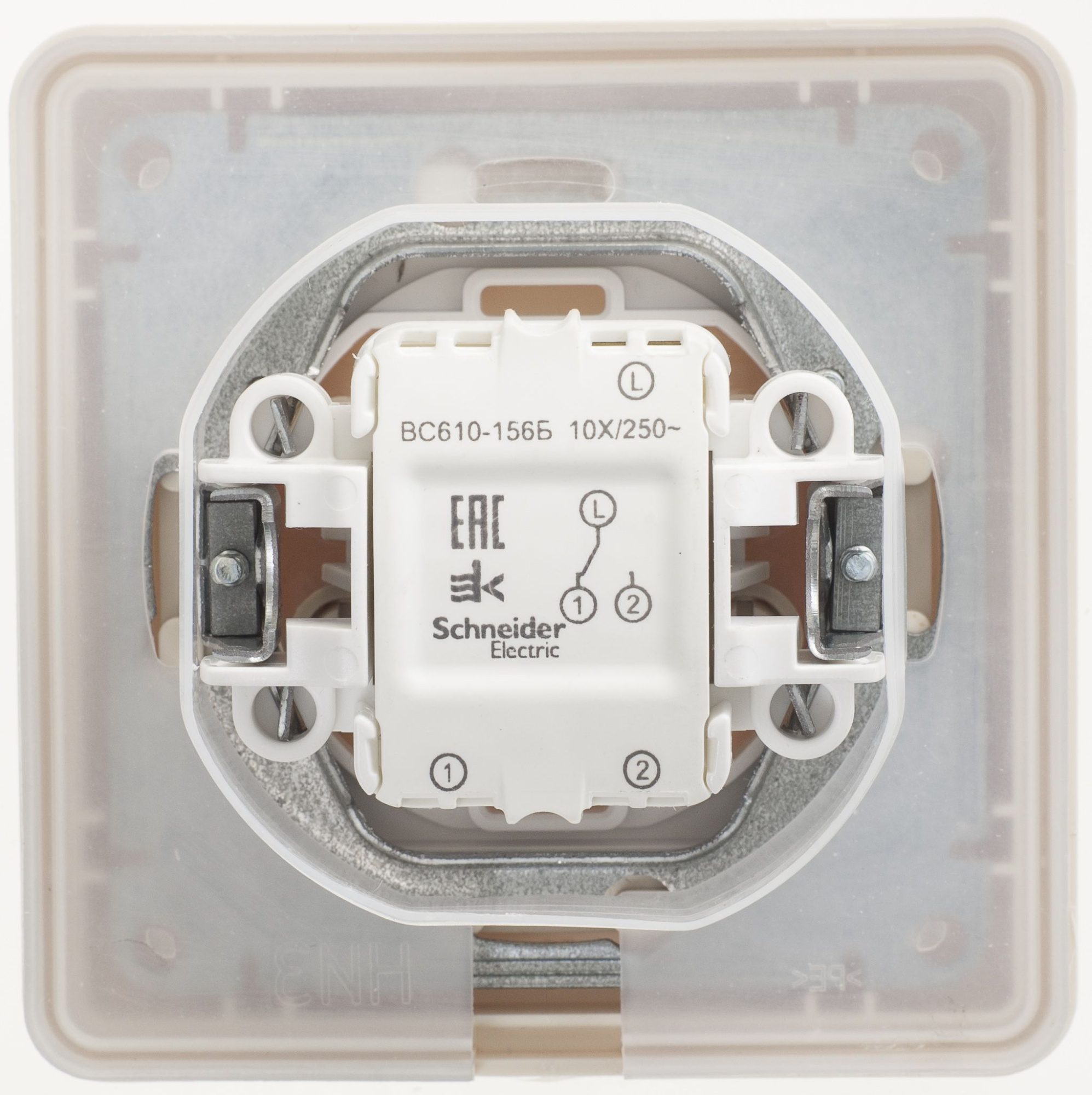 Переключатель 1-клавишный, 10АХ, в сборе (слоновая кость) Wessen 59 Systeme Electric, VS610-156-28