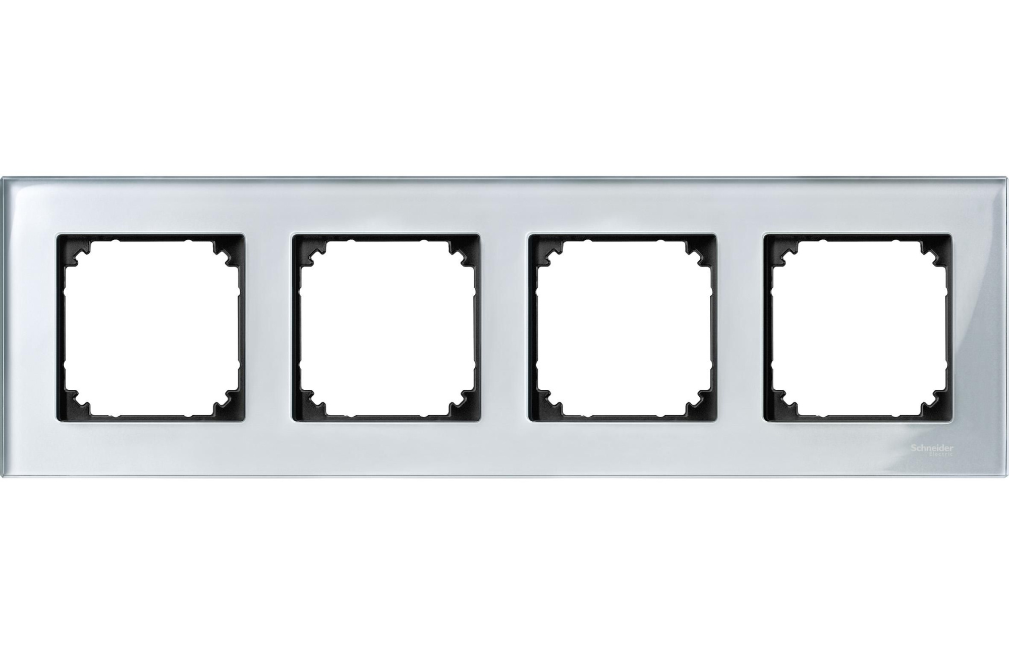 Рамка 4-постовая, sm (стекло алмаз) Merten M-Elegance Schneider Electric, MTN4040-3260