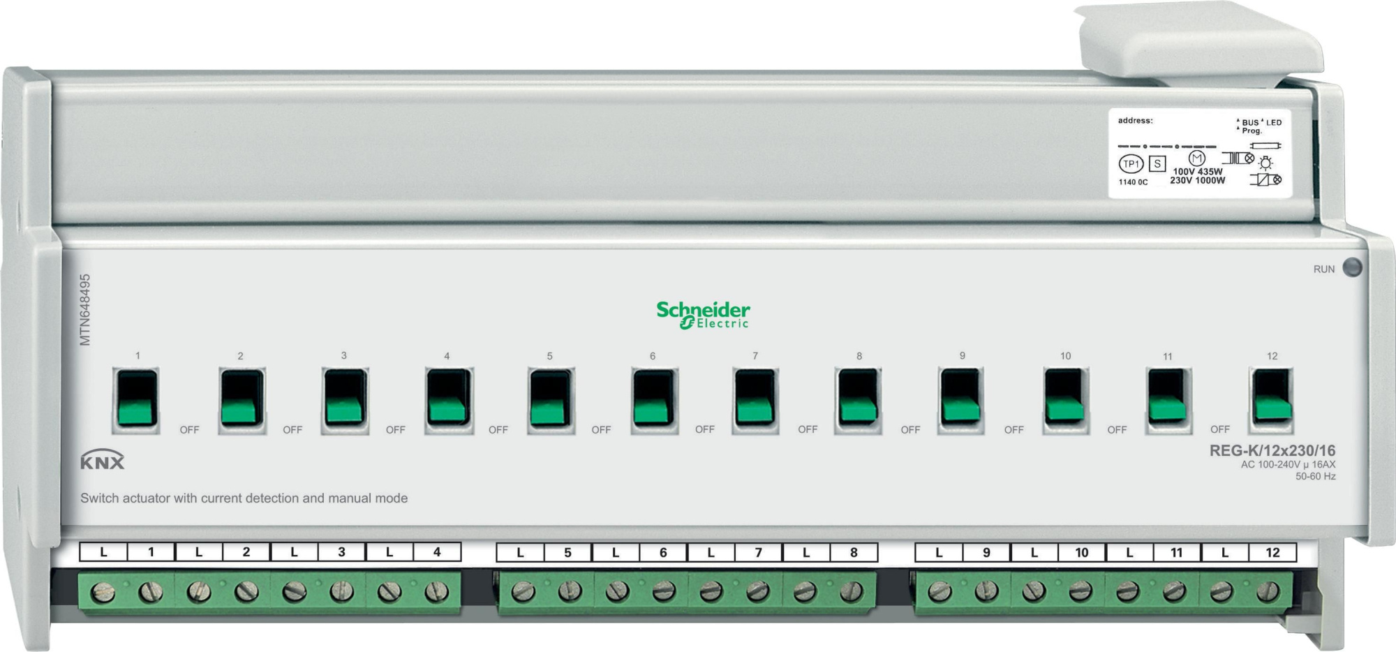 Актор для выкл reg-k/12x230/16 с руч упр Schneider Electric, MTN648495