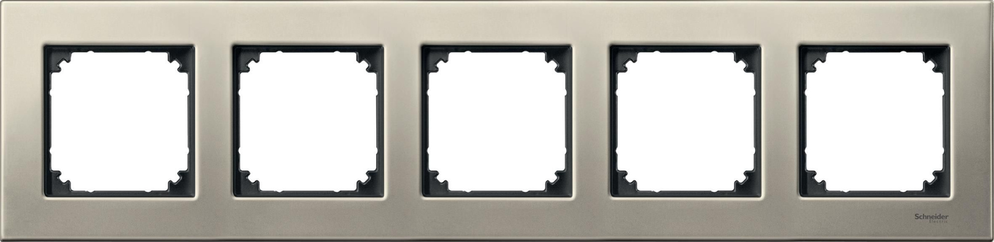Рамка 5-постовая, sm (металл титан) Merten M-Elegance Schneider Electric, MTN403505