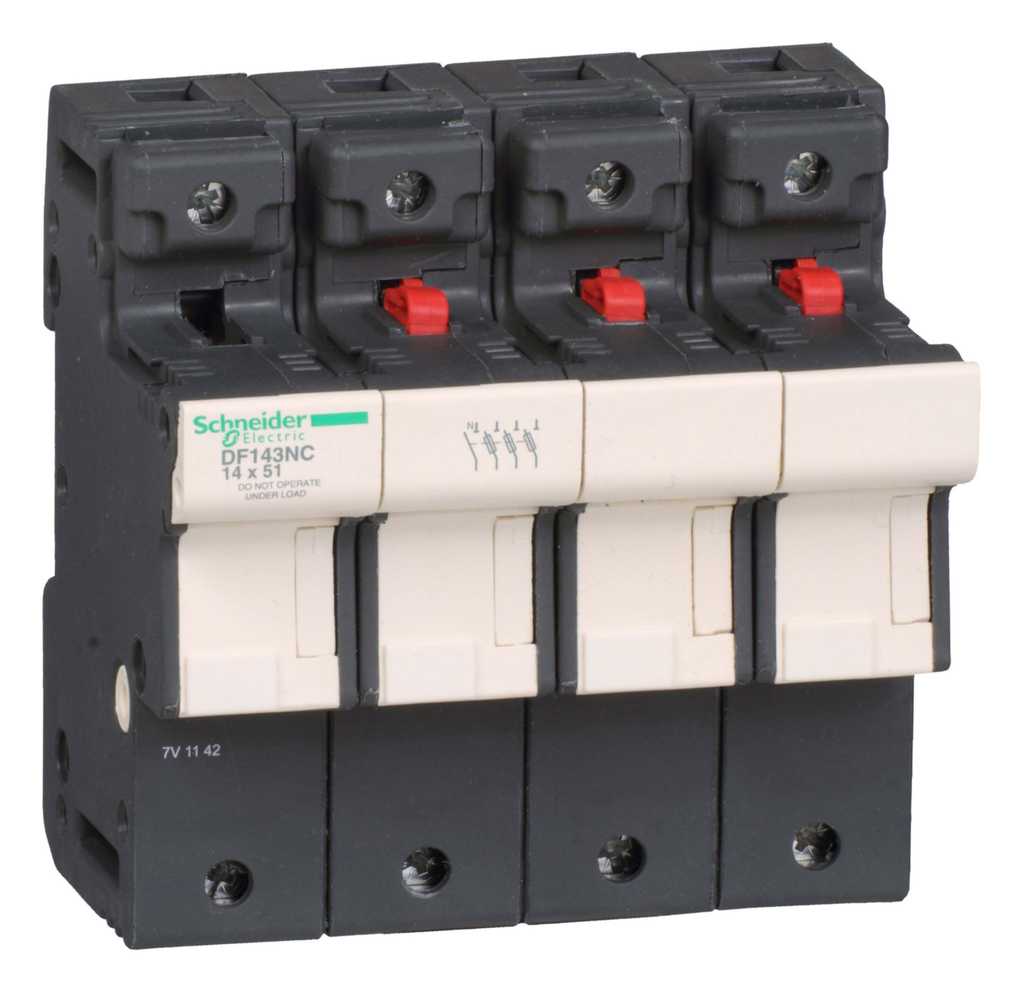 Разъединитель-предохранитель 50a.3p+n.14х51 Schneider Electric, DF143NC