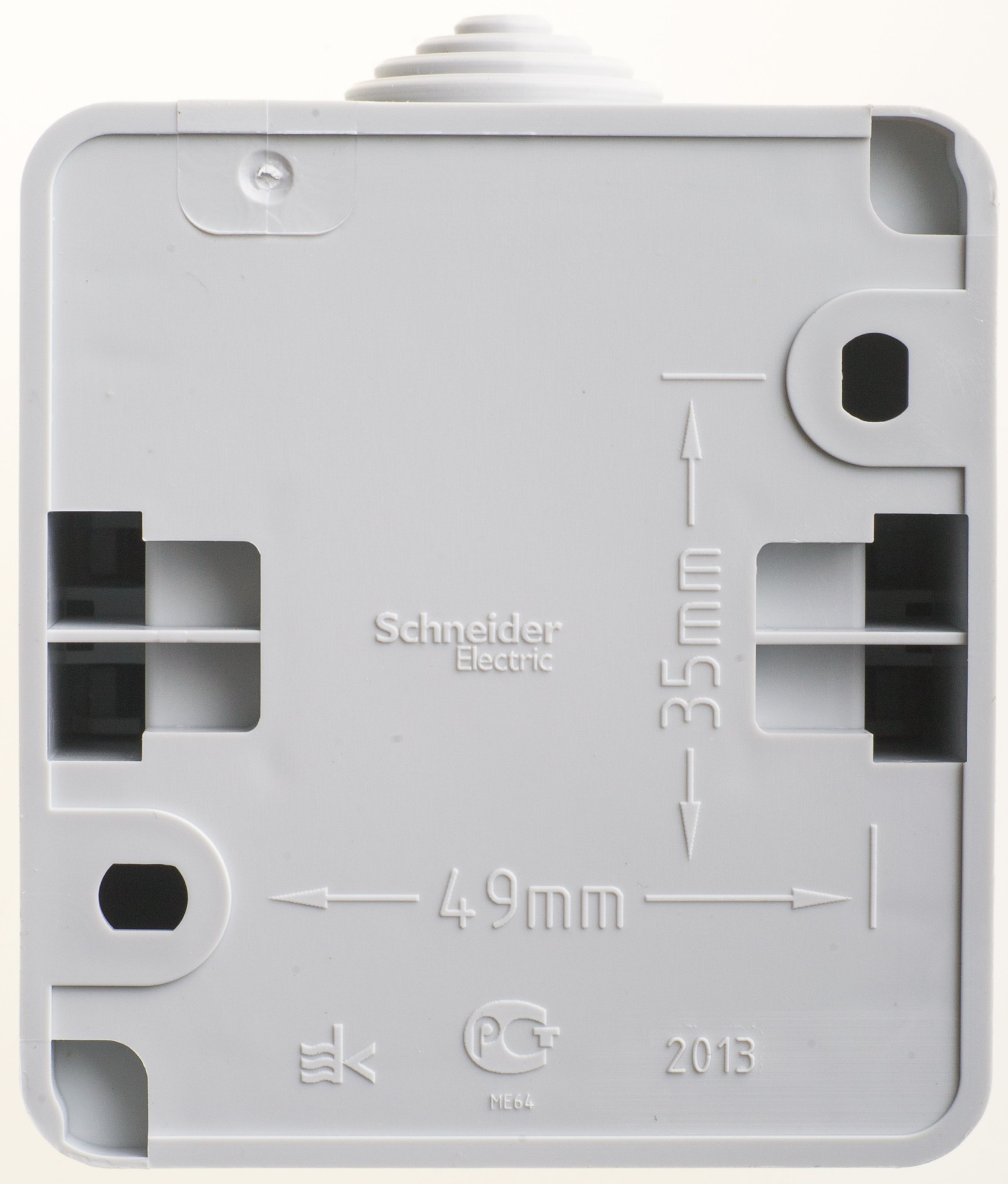 Выключатель 1-клавишный, О/У, с подсветкой 10 ах, IP44 (серый) Этюд Systeme Electric, BA10-045C